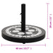 Suport umbrelă de soare, negru și alb, rotund, 12 kg - WALTI WALTI