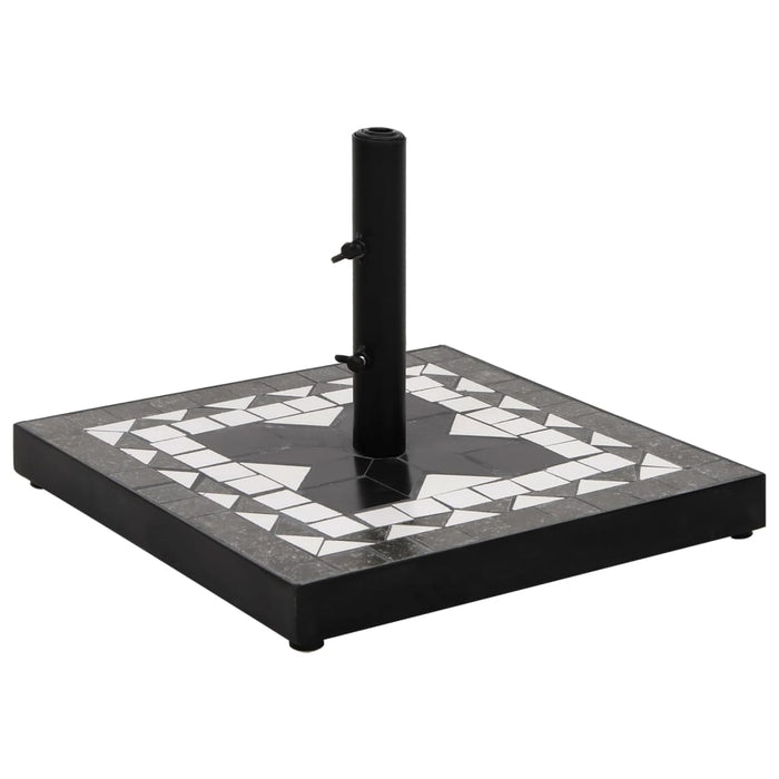 Suport umbrelă de soare, negru și alb, pătrat, 12 kg - WALTI WALTI