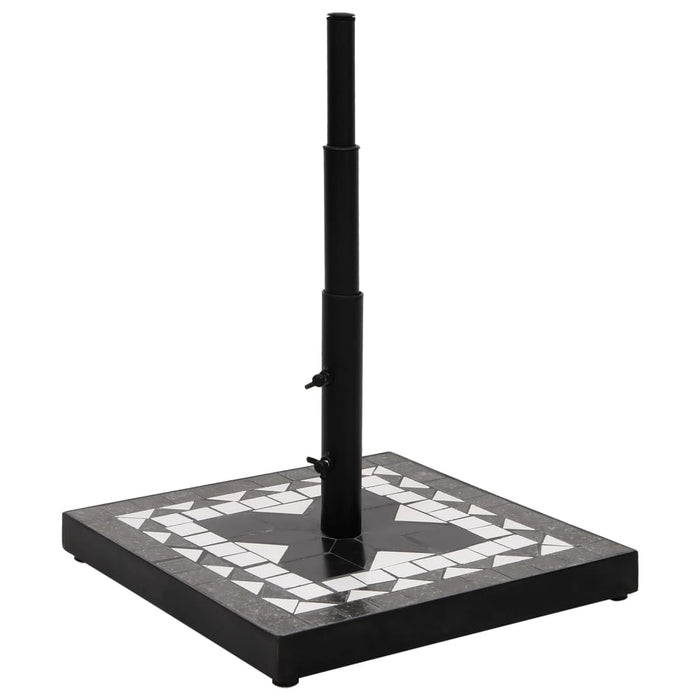 Suport umbrelă de soare, negru și alb, pătrat, 12 kg - WALTI WALTI