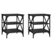 Mese laterale, 2 buc., negru, 40x42x50 cm, lemn compozit - WALTI WALTI