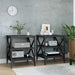 Mese laterale, 2 buc., negru, 40x42x50 cm, lemn compozit - WALTI WALTI