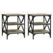 Mese laterale 2 buc. stejar sonoma 40x42x50 cm lemn compozit - WALTI WALTI