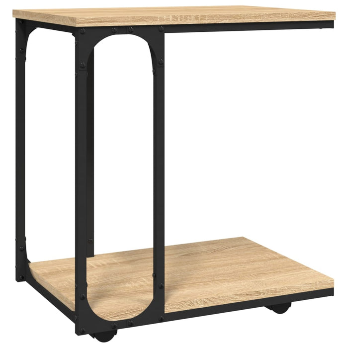 Masă laterală cu roți stejar sonoma 50x35x55,5cm lemn prelucrat - WALTI WALTI