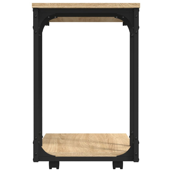 Masă laterală cu roți stejar sonoma 50x35x55,5cm lemn prelucrat - WALTI WALTI