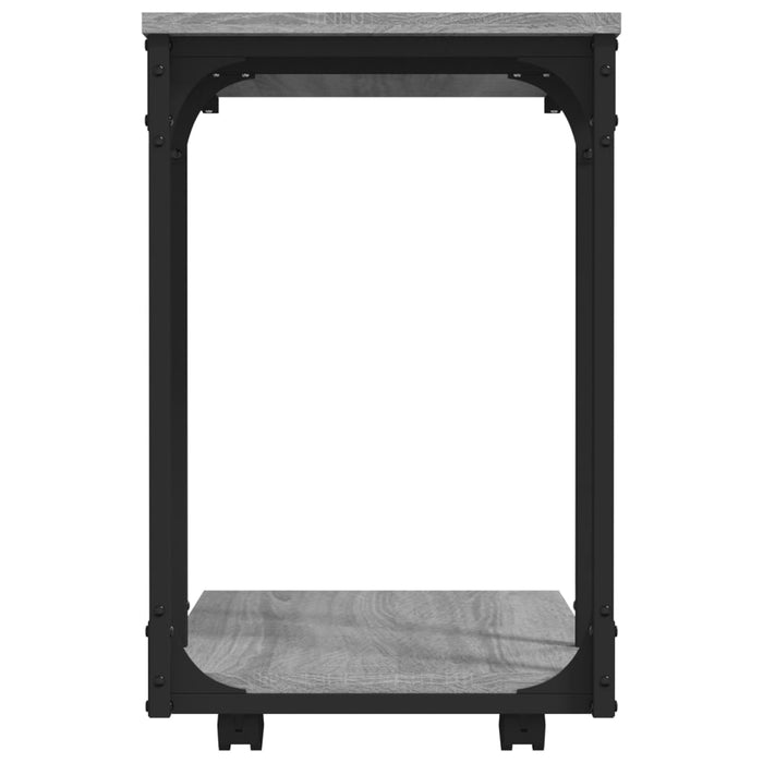 Masă laterală cu roți, gri sonoma 50x35x55,5 cm lemn prelucrat - WALTI WALTI