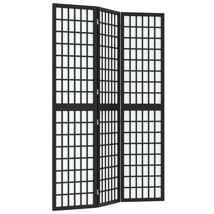 Paravan pliabil cu 3 panouri, stil japonez, negru, 120x170 cm - WALTI WALTI