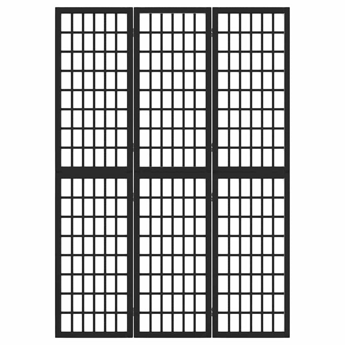 Paravan pliabil cu 3 panouri, stil japonez, negru, 120x170 cm - WALTI WALTI