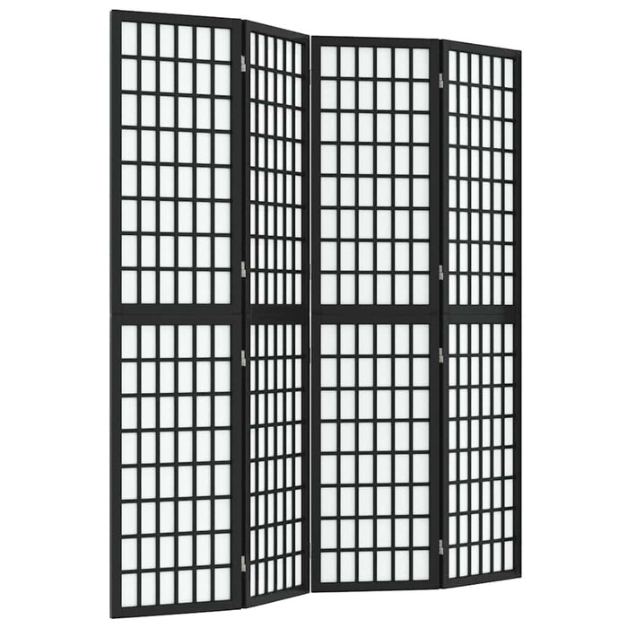 Paravan pliabil cu 4 panouri, stil japonez, negru, 160x170 cm - WALTI WALTI