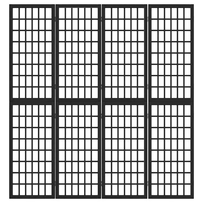 Paravan pliabil cu 4 panouri, stil japonez, negru, 160x170 cm - WALTI WALTI