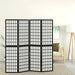 Paravan pliabil cu 4 panouri, stil japonez, negru, 160x170 cm - WALTI WALTI