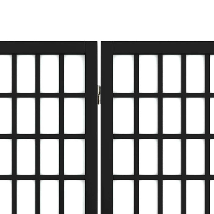 Paravan pliabil cu 5 panouri, stil japonez, negru, 200x170 cm - WALTI WALTI