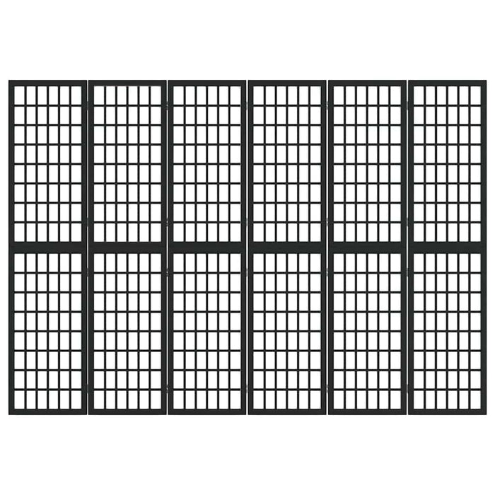 Paravan pliabil cu 6 panouri, stil japonez, negru, 240x170 cm - WALTI WALTI