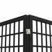 Paravan pliabil cu 6 panouri, stil japonez, negru, 240x170 cm - WALTI WALTI