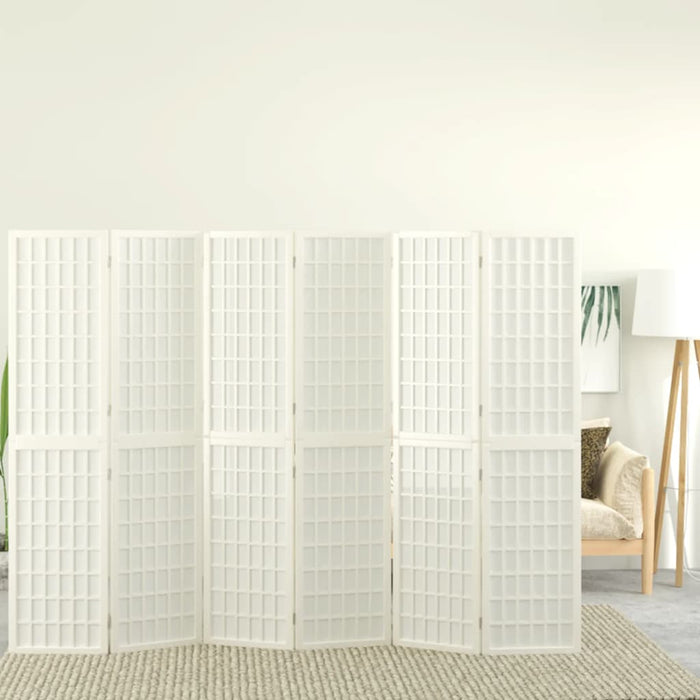 Paravan pliabil cu 6 panouri, stil japonez, alb, 240x170 cm - WALTI WALTI