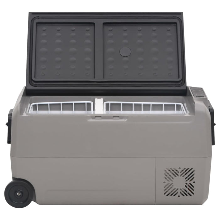 Ladă frigorifică cu roată și mâner 50 L, negru și gri, PP & PE - WALTI WALTI