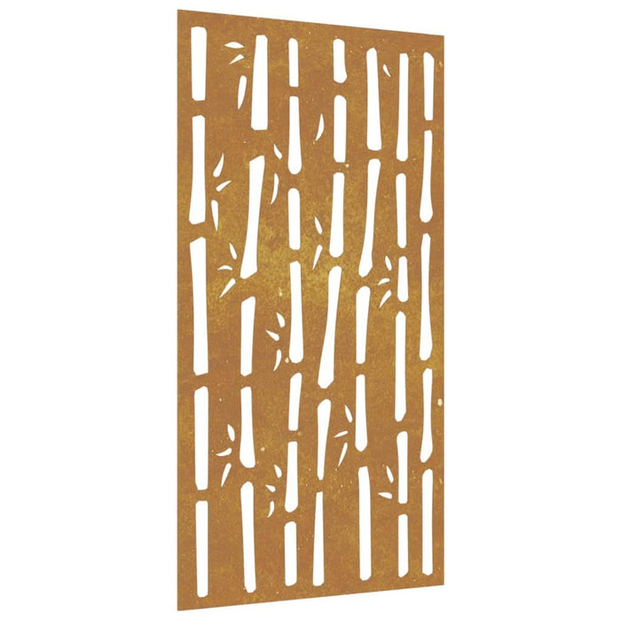 Decor perete de grădină 105x55 cm design bambus oțel Corten - WALTI WALTI
