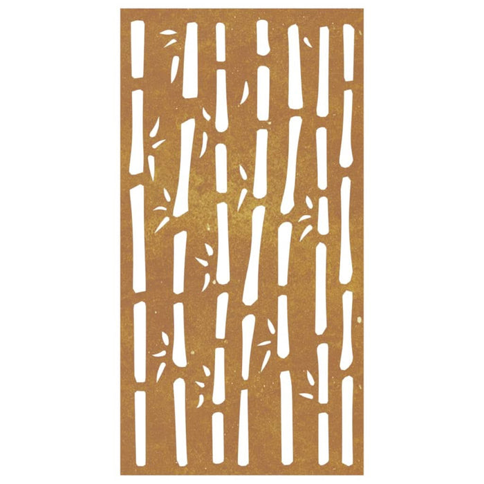Decor perete de grădină 105x55 cm design bambus oțel Corten - WALTI WALTI