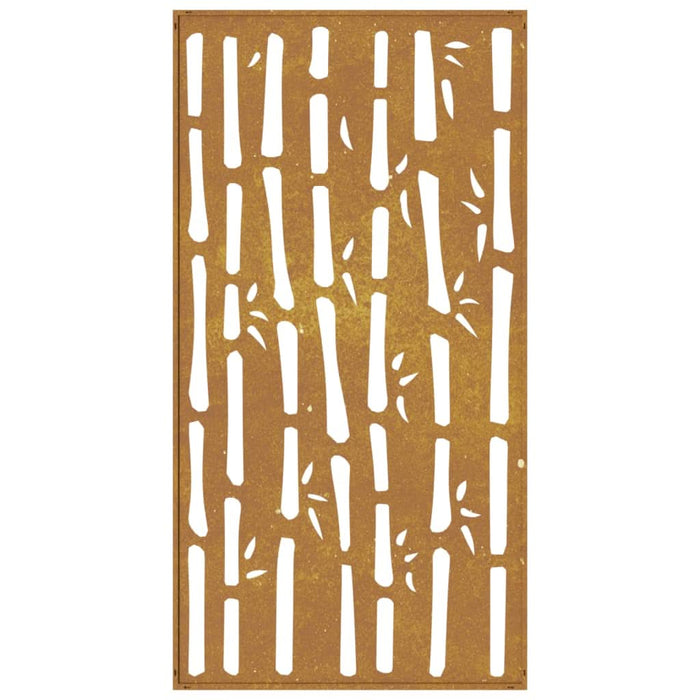 Decor perete de grădină 105x55 cm design bambus oțel Corten - WALTI WALTI