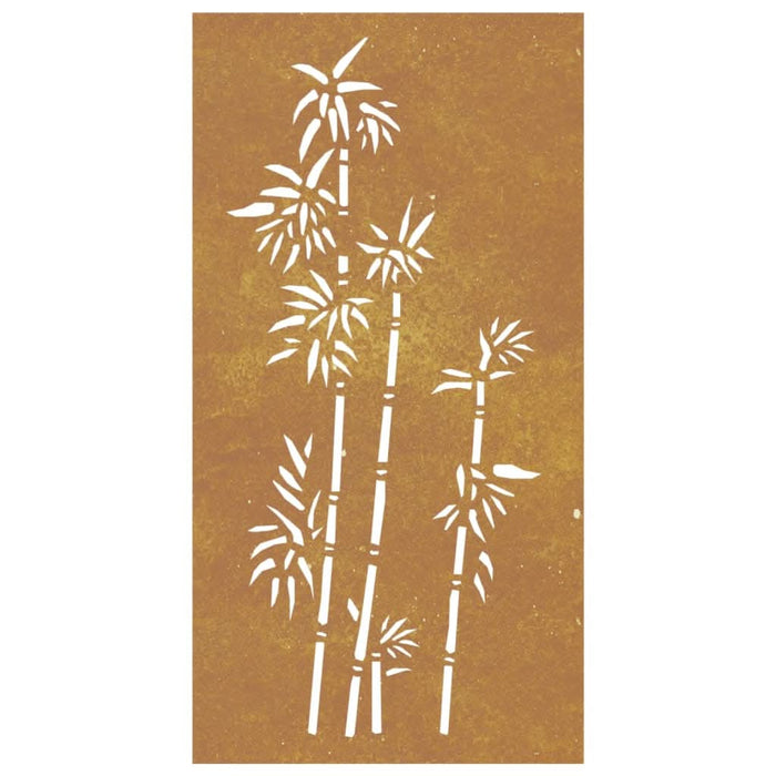 Decorație perete de grădină 105x55 cm design bambus oțel Corten - WALTI WALTI