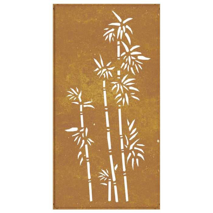 Decorație perete de grădină 105x55 cm design bambus oțel Corten - WALTI WALTI