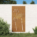 Decor perete de grădină 105x55 cm design flori oțel Corten - WALTI WALTI