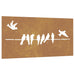 Decorațiune perete grădină 105x55 cm design păsări oțel Corten - WALTI WALTI
