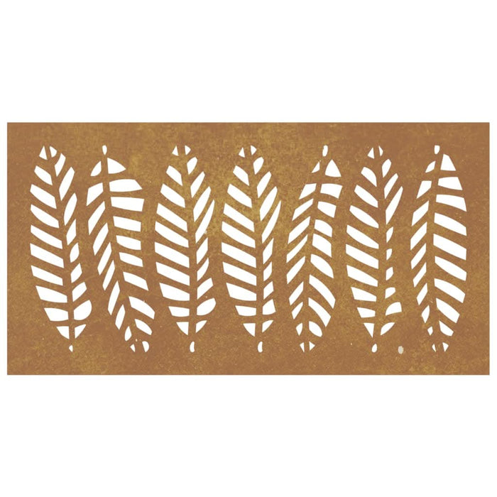 Decorație perete de grădină 105x55 cm design frunze oțel Corten - WALTI WALTI