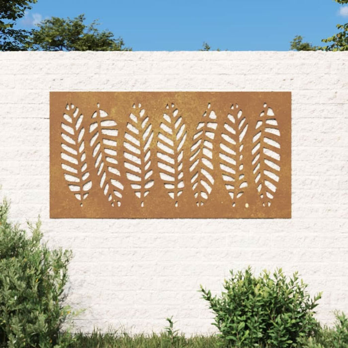 Decorație perete de grădină 105x55 cm design frunze oțel Corten - WALTI WALTI