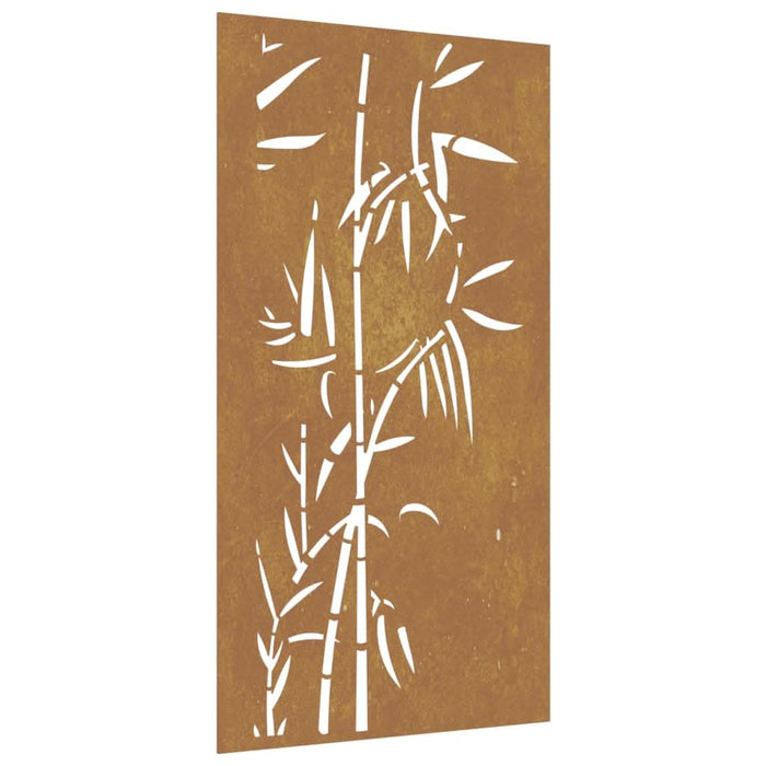 Decorație perete de grădină 105x55 cm design bambus oțel Corten - WALTI WALTI