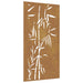 Decorație perete de grădină 105x55 cm design bambus oțel Corten - WALTI WALTI