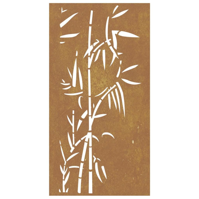 Decorație perete de grădină 105x55 cm design bambus oțel Corten - WALTI WALTI