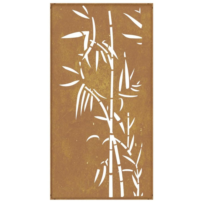 Decorație perete de grădină 105x55 cm design bambus oțel Corten - WALTI WALTI
