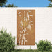 Decorație perete de grădină 105x55 cm design bambus oțel Corten - WALTI WALTI
