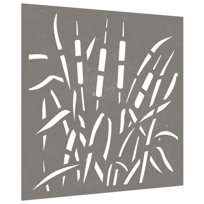 Decor perete de grădină 55x55 cm, design iarba , oțel Corten - WALTI WALTI