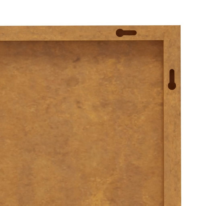 Decor perete de grădină 55x55 cm, design iarba , oțel Corten - WALTI WALTI