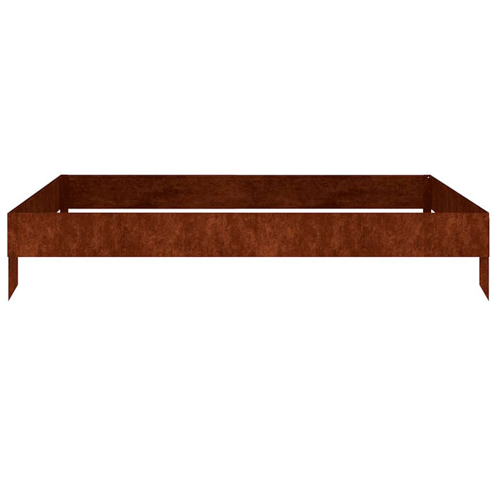 Strat înălțat de grădină, 100x100x18,5 cm, oțel corten - WALTI WALTI
