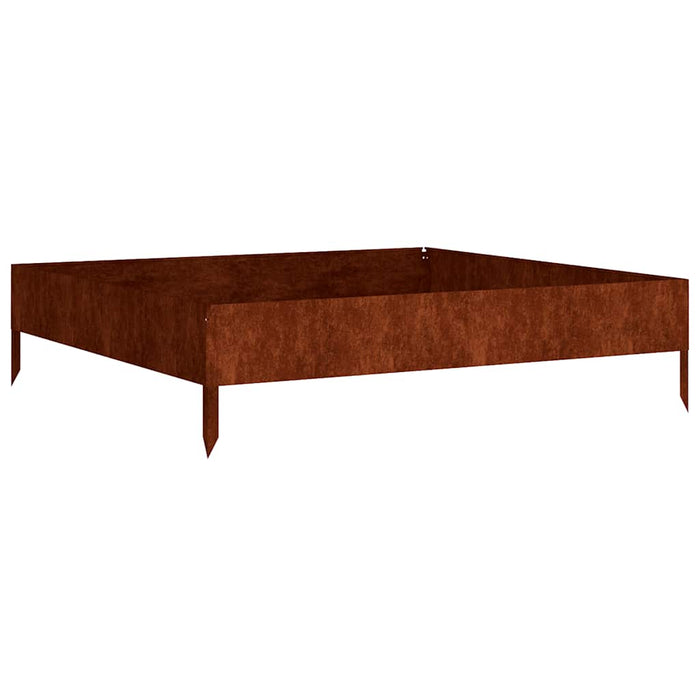 Strat înălțat de grădină, 100x100x26 cm, oțel corten - WALTI WALTI