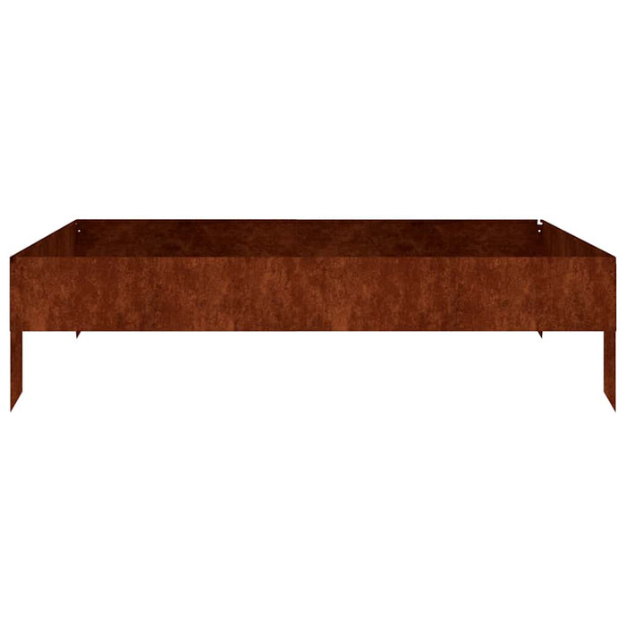Strat înălțat de grădină, 100x100x26 cm, oțel corten - WALTI WALTI