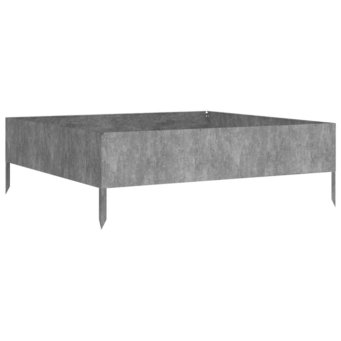 Strat înălțat de grădină, 100x100x33,5 cm, oțel corten - WALTI WALTI