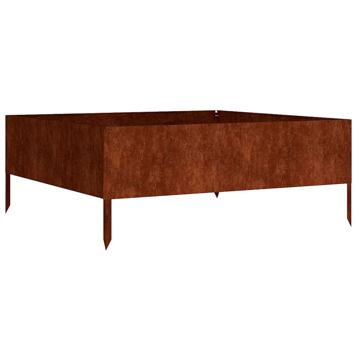 Strat înălțat de grădină, 100x100x41 cm, oțel corten - WALTI WALTI