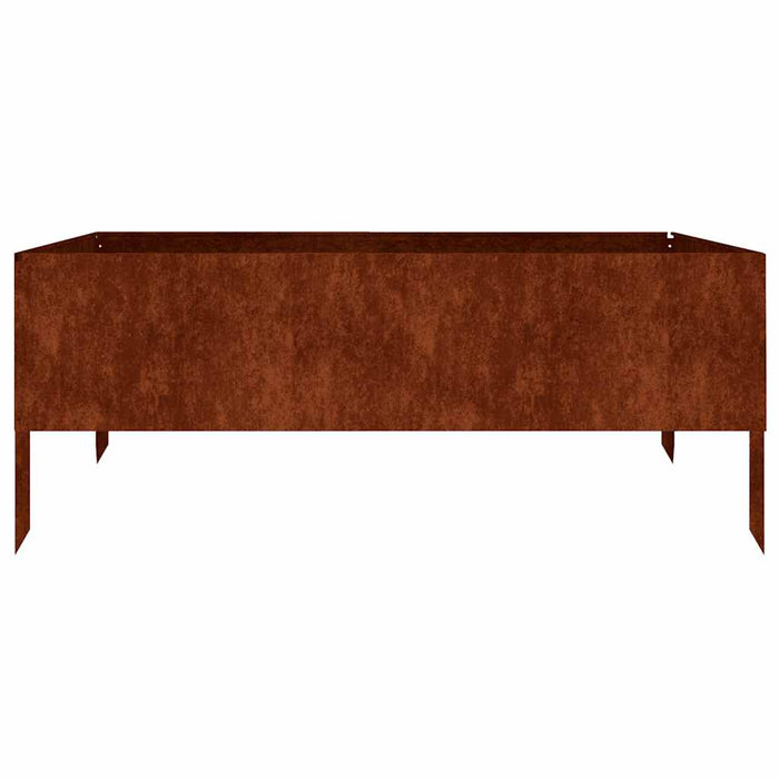 Strat înălțat de grădină, 100x100x41 cm, oțel corten - WALTI WALTI