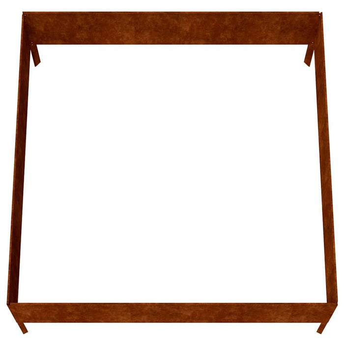 Strat înălțat de grădină, 100x100x41 cm, oțel corten - WALTI WALTI