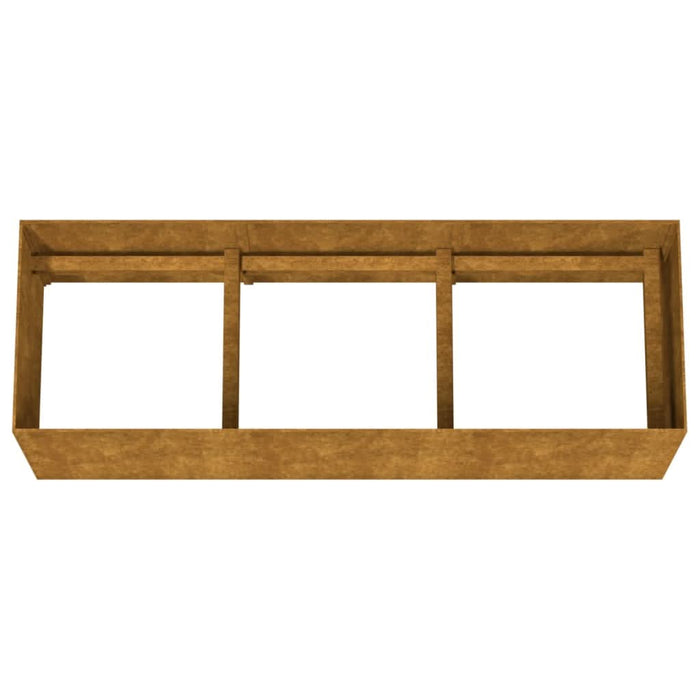 Strat înălțat de grădină, 120x40x40 cm, oțel corten - WALTI WALTI