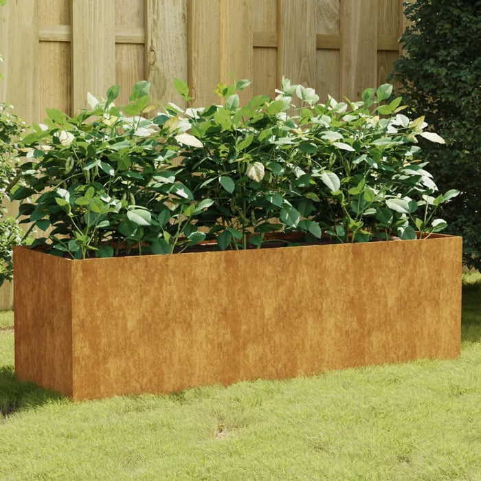 Strat înălțat de grădină, 120x40x40 cm, oțel corten - WALTI WALTI