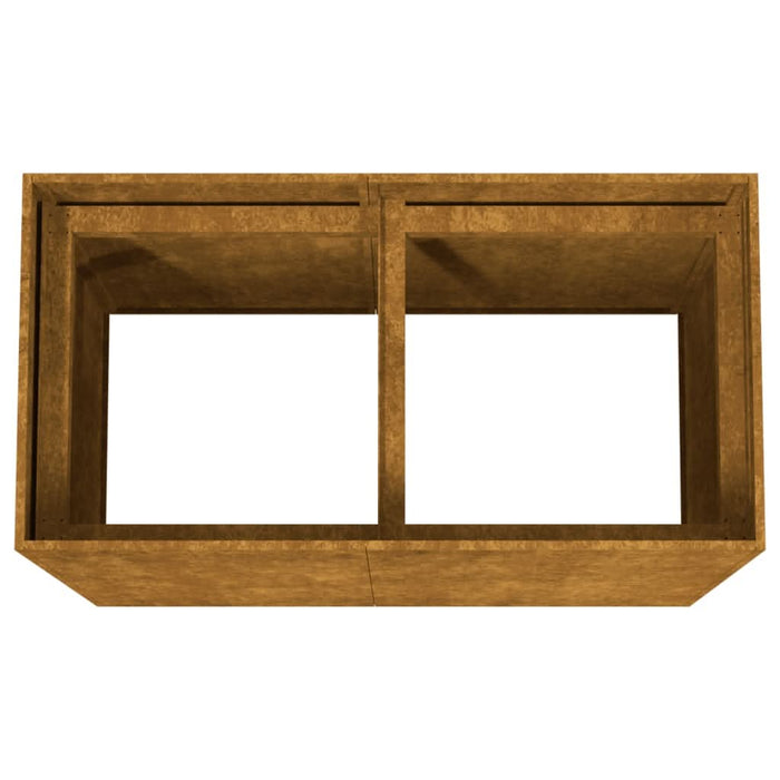 Jardinieră, 80x40x80 cm, oțel corten - WALTI WALTI