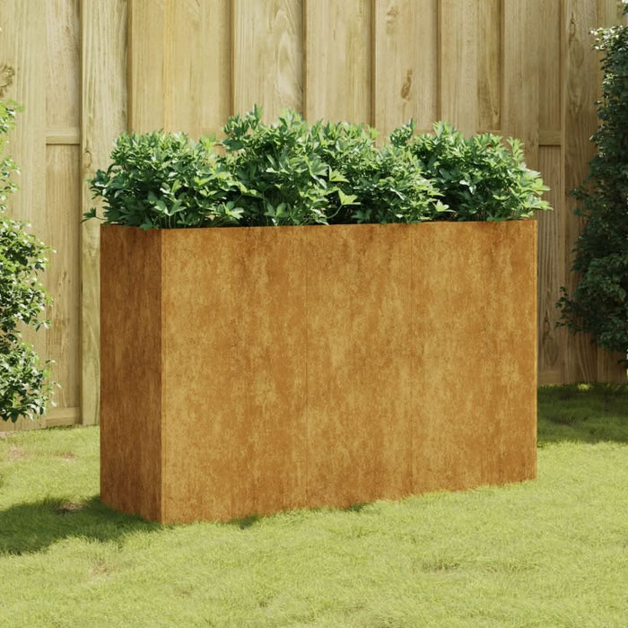 Strat înălțat de grădină, 120x40x80 cm, oțel corten - WALTI WALTI