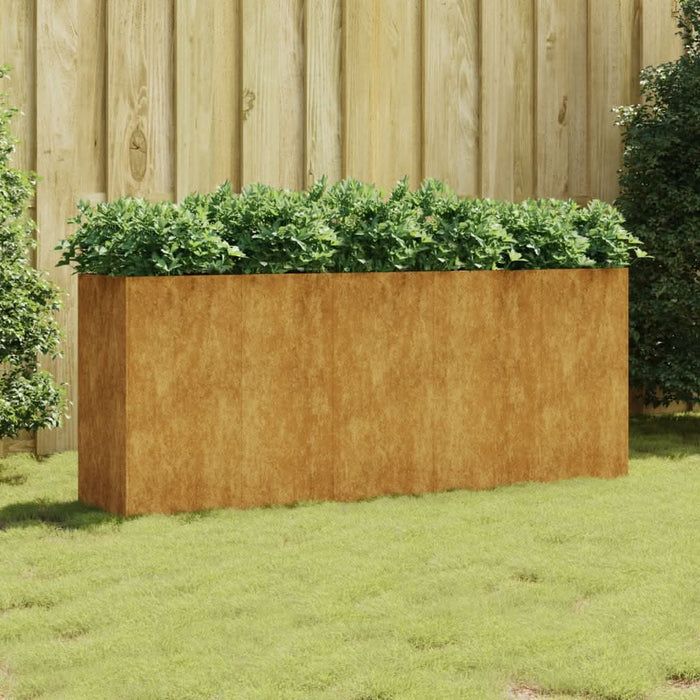 Strat înălțat de grădină, 200x40x80 cm, oțel corten - WALTI WALTI