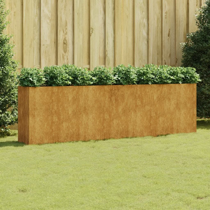 Strat înălțat de grădină, 280x40x80 cm, oțel corten - WALTI WALTI