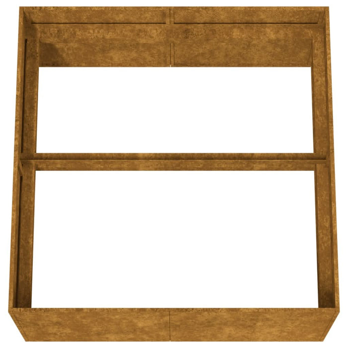 Jardinieră, 80x80x40 cm, oțel corten - WALTI WALTI
