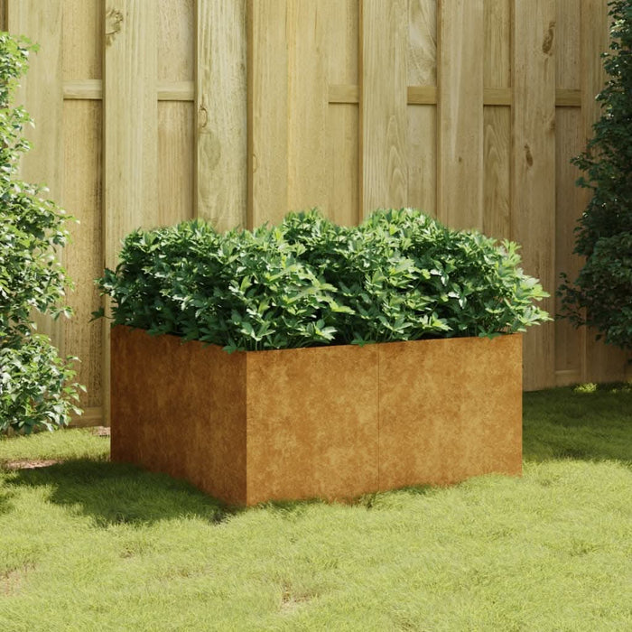 Jardinieră, 80x80x40 cm, oțel corten - WALTI WALTI